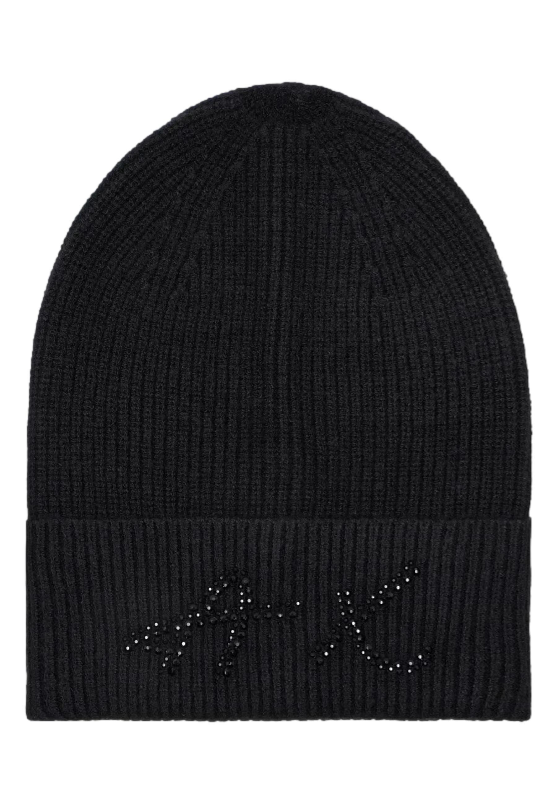 RIBBED BEANIE HAT WITH RHINESTONES - ARMANI EXCHANGE - Finizio